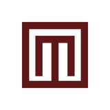 square color line letter m logo design