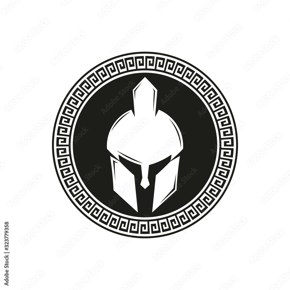 Spartan helmet logo design template, vector icon Illustration Spartan helmet logo design template, vector icon Illustration