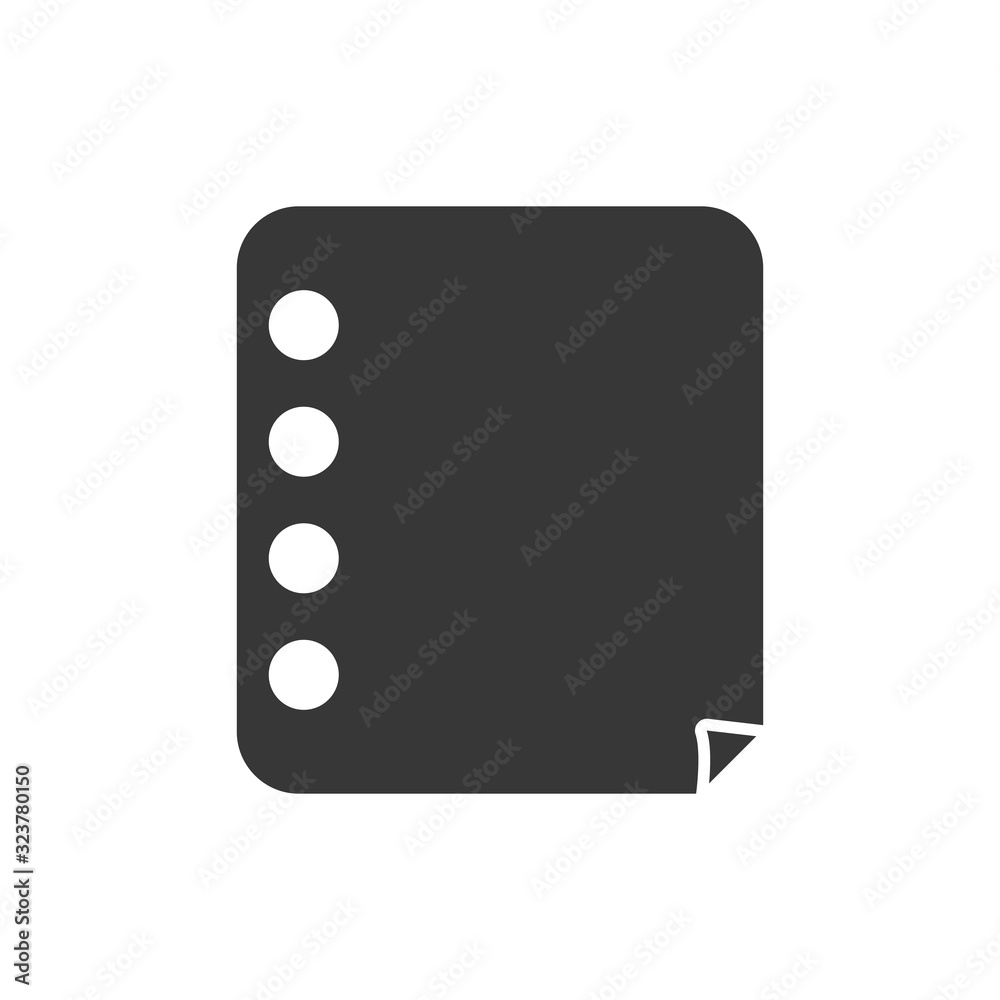 Isolated school notebook paper silhouette style icon vector design Isolated school notebook paper silhouette style icon vector design