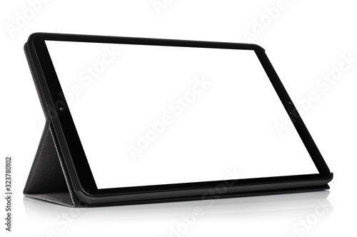 Obraz na płótnie Tablet computer with blank screen, isolated on white background