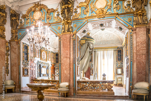 Interiors of Palazzo Borromeo, Lago Maggiore, Stresa, Italy photo