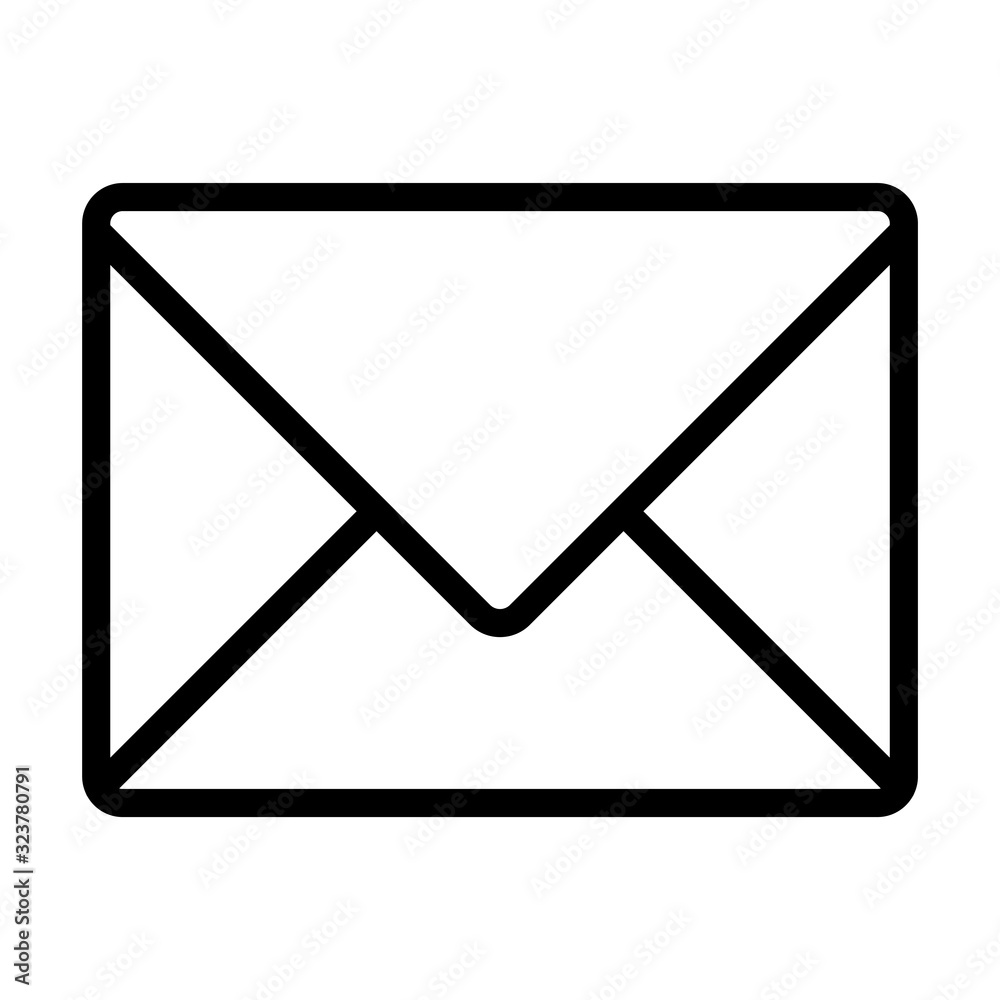 Vector simple icon of envelop. Modern concept design. Isolated vector sign symbol. Vector simple icon of envelop. Modern concept design. Isolated vector sign symbol.