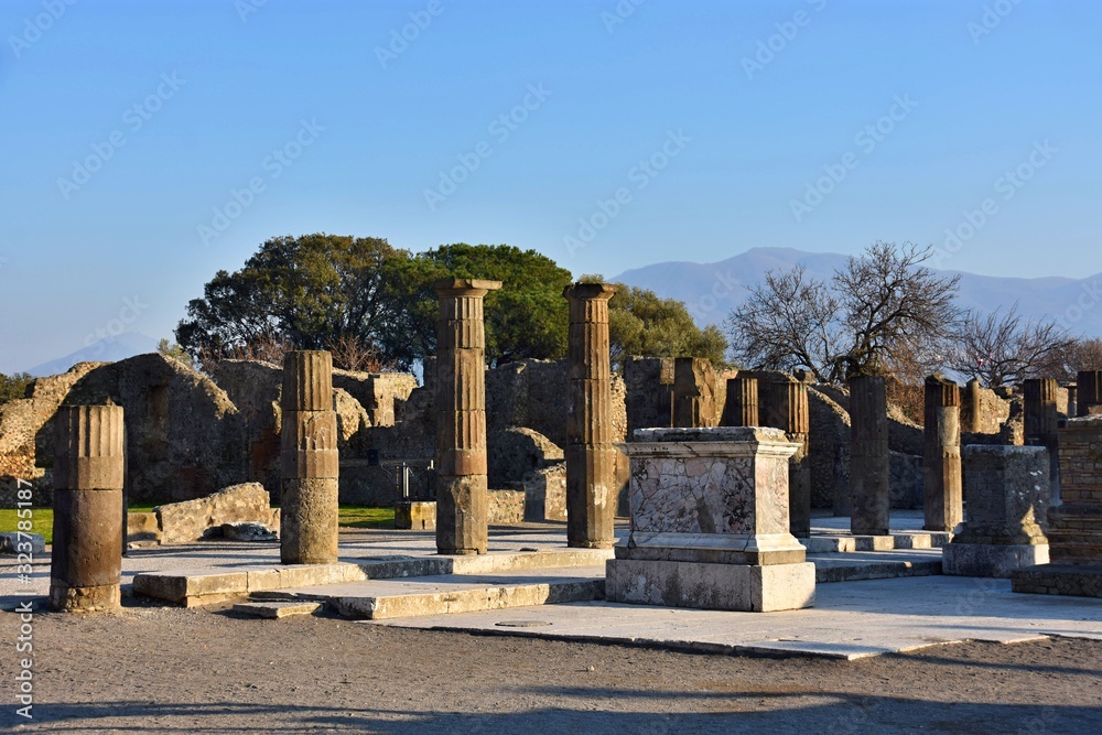 Pompeii historical city under the Vesuvius - Italy