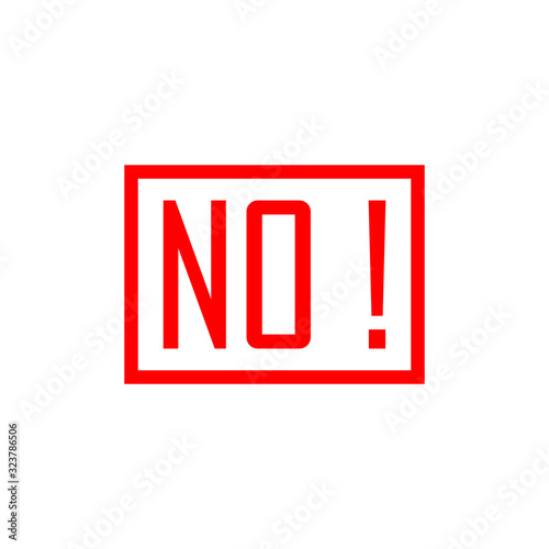 No red sign/symbol rubber stamp. Vector on white background