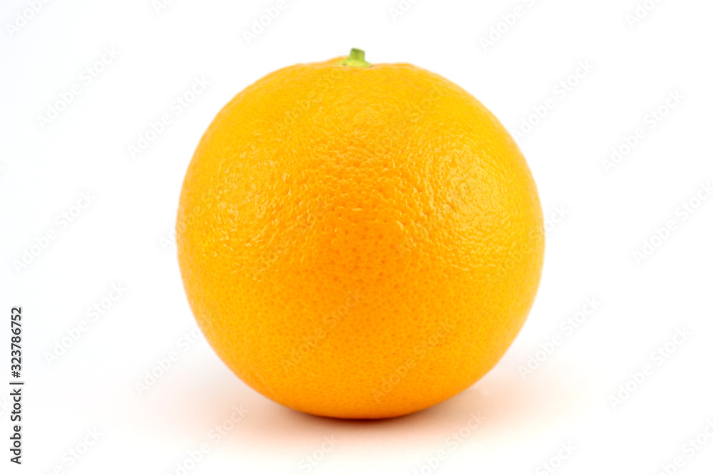 Orange fruit with slices isolated on white background. Orange fruit with slices isolated on white background.