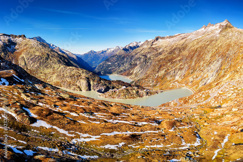 Totensee lake on the Grimsel Pass in Switzerland, canton Valais, Switzerland, Europe. photo