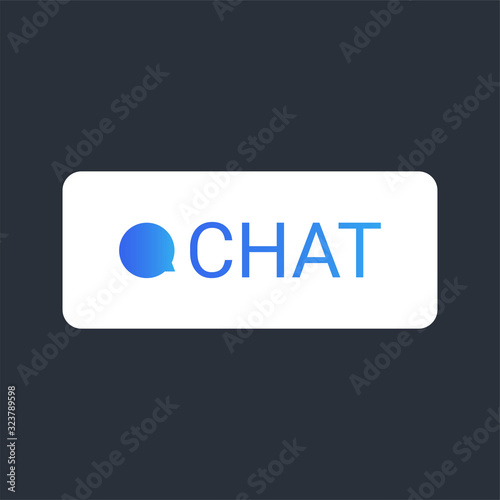 Chat color element. Social media button. Sign for web page, mobile app, banner, social media. Editable stroke.