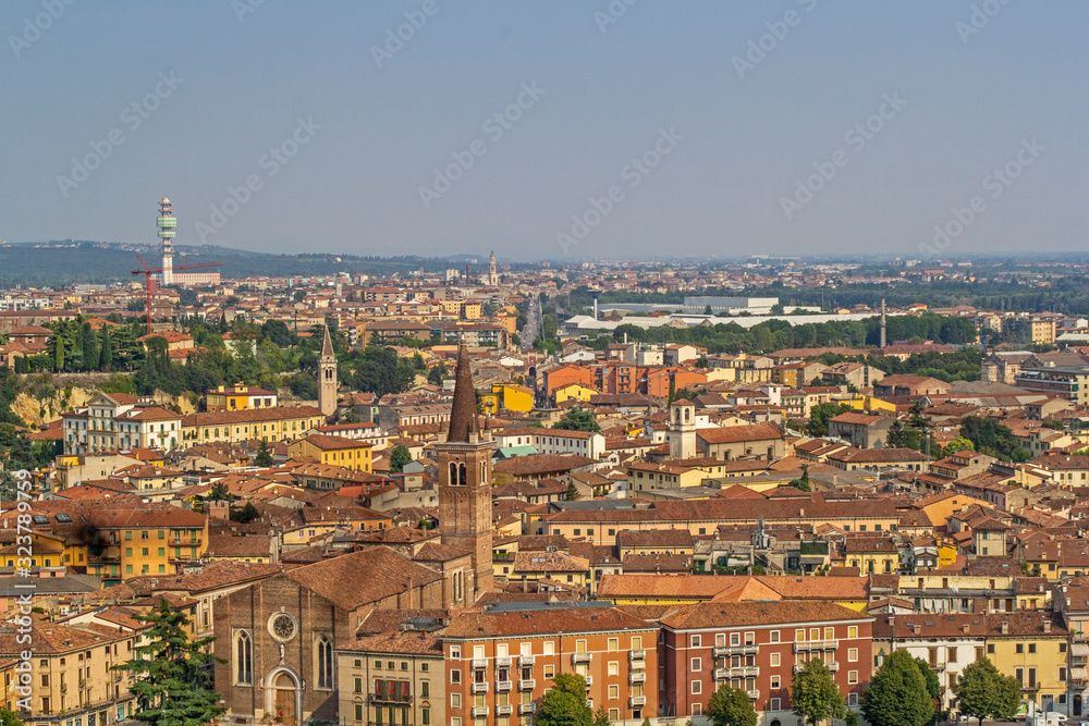 View across verona italy from torre dei lamberti