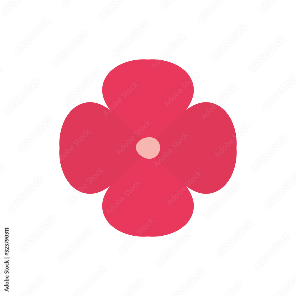Isolated red and pink flower flat style icon vector design Isolated red and pink flower flat style icon vector design