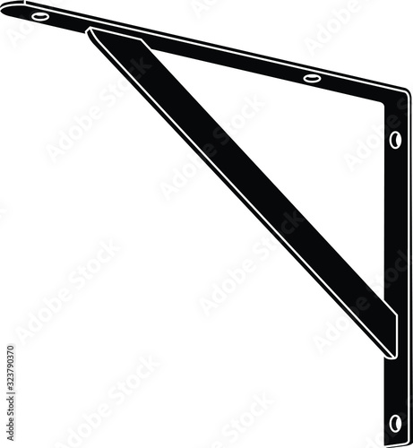 Shelf support brackets icon, vector illustration