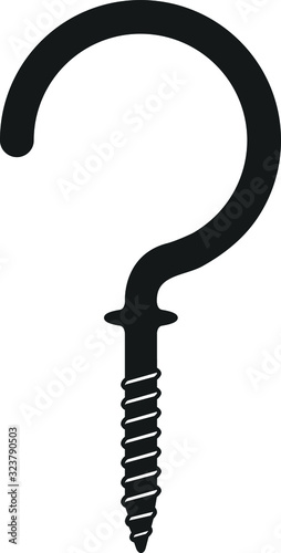 Ceiling Hook icon, vector illustration