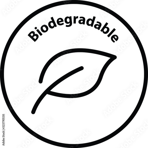  Biodegradable ,vector illustration