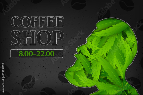 Template poster for coffee shop