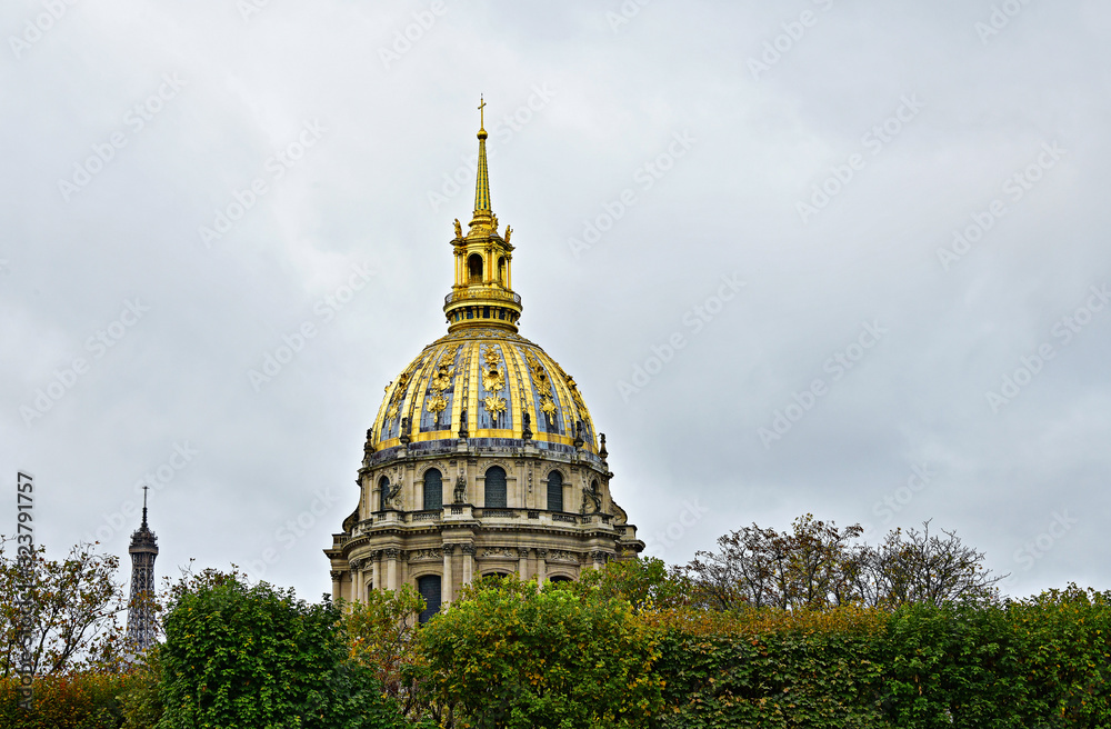 The splendid tomb of Napoleon, in Paris