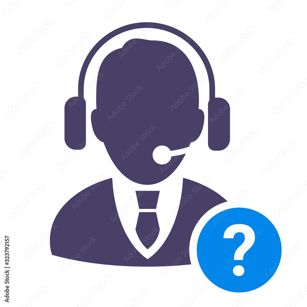 Business person with question mark line icon. Ask a question vector outline sign. PDF 10 Business person with question mark line icon. Ask a question vector outline sign. PDF 10