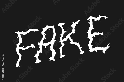 Abstract barbed style lettering. Fake word. Apparel design. White inscription on black background. Slogan for t-shirt print  or other print.