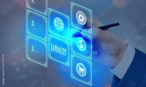 Canvas Print Text sign showing Loyalty