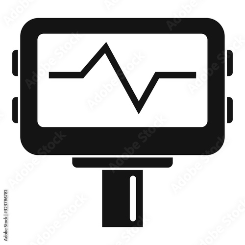 Heartbeat analyse icon. Simple illustration of heartbeat analyse vector icon for web design isolated on white background