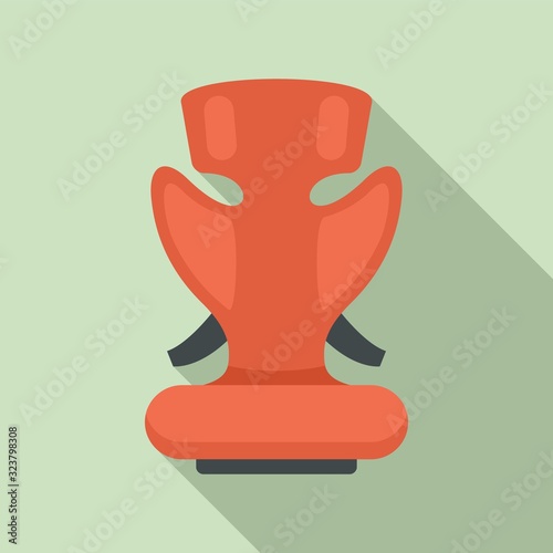 Care baby car seat icon. Flat illustration of care baby car seat vector icon for web design