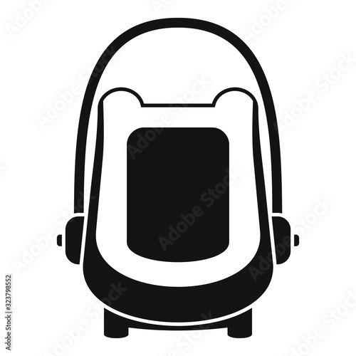 Baby car seat booster icon. Simple illustration of baby car seat booster vector icon for web design isolated on white background