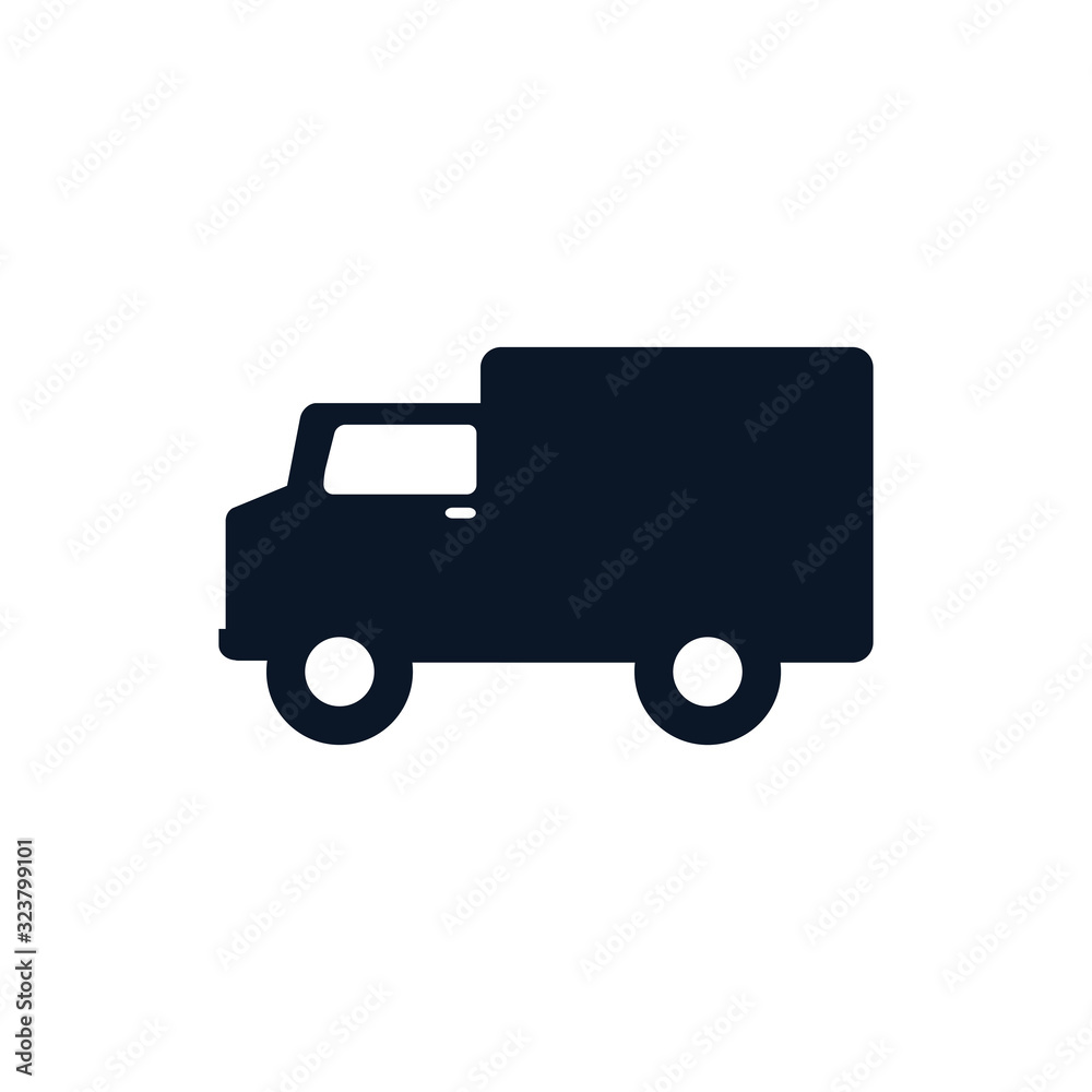 Isolated truck vehicle silhouette style icon vector design Isolated truck vehicle silhouette style icon vector design