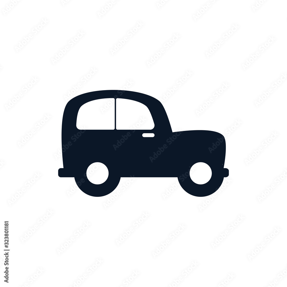 Isolated car vehicle silhouette style icon vector design Isolated car vehicle silhouette style icon vector design
