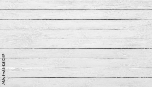 surface of horizontal wooden boards painted white