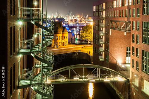 Die historische Speicherstadt in Hamburg photo