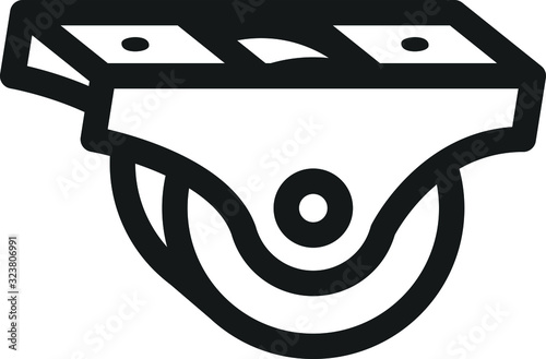 Caster Wheel icon, vector illustration