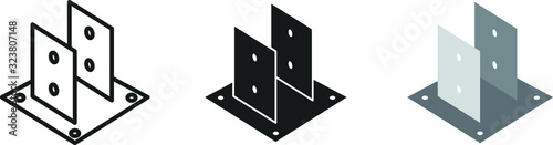 Post Base icon, vector illustration