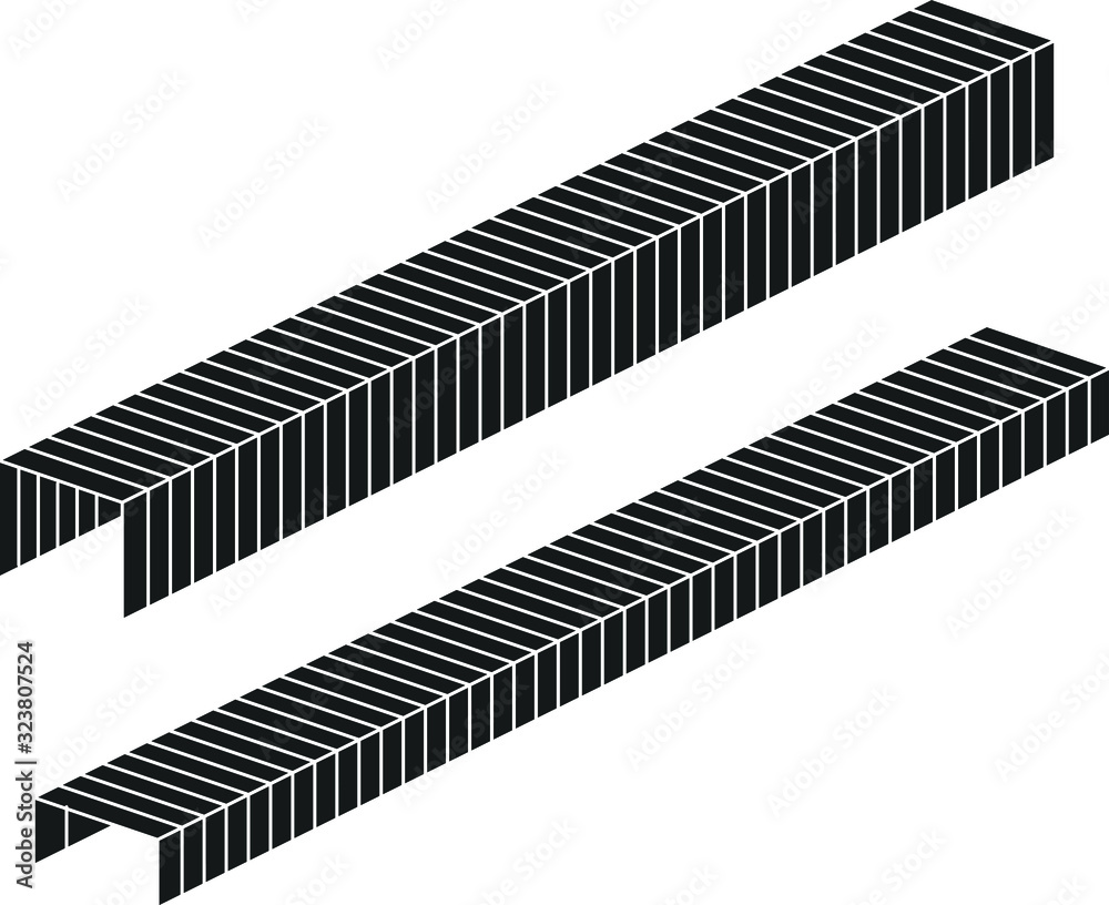 Staple icon, vector line illustration Staple icon, vector line illustration
