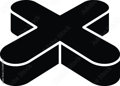 Tile Spacer icon, vector line illustration