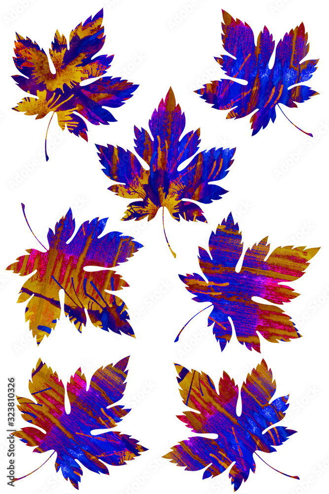 Fall Grape Leaves Hand Painted Fall Grape Leaves Hand Painted