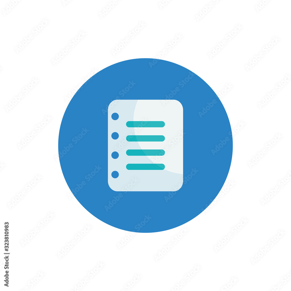 Isolated data document flat block style icon vector design Isolated data document flat block style icon vector design