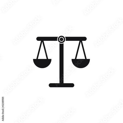 Scale icon design. Law and justice symbol isolated. Vector illustration