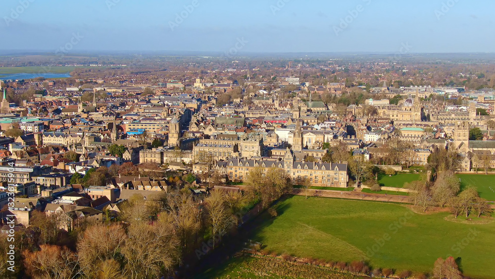 City of Oxford and Christ Church University - aerial view -aerial photography City of Oxford and Christ Church University - aerial view -aerial photography