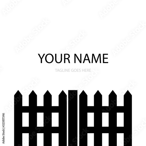 fence logo vector