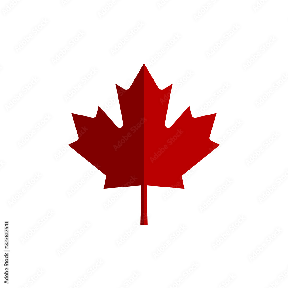 Fototapeta Red Maple Leaf Icon Vector Logo Template Illustration Design. Vector EPS 10.