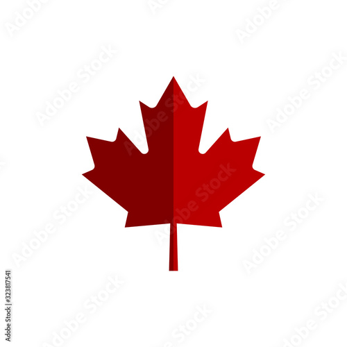Red Maple Leaf Icon Vector Logo Template Illustration Design. Vector EPS 10.