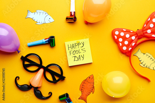 Party decor on color backgr...