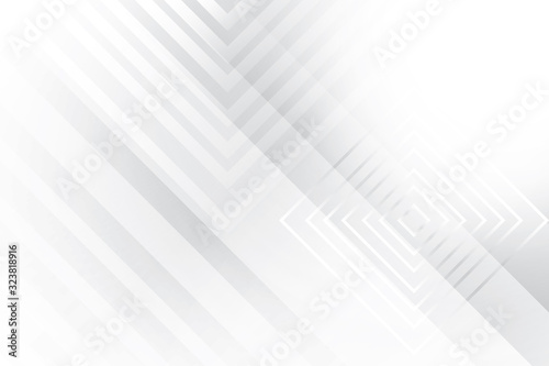 Abstract geometric white and gray color background. Vector, illustration.	