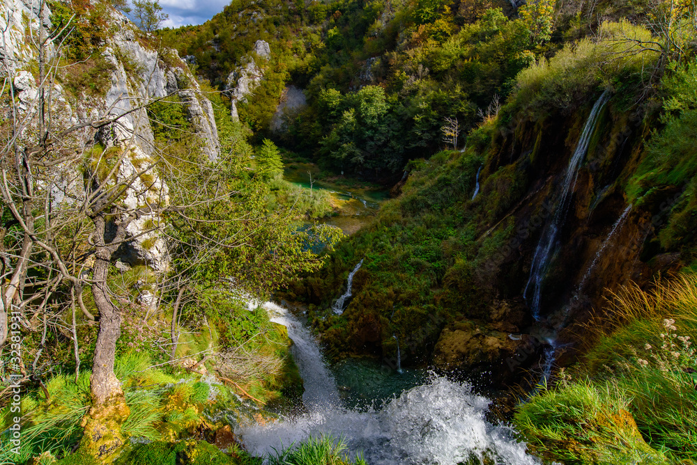 Sastavci Waterfalls in Plitvice Lakes National Park (Plitvička Jezera), Croatia