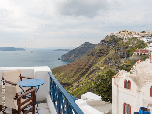 Beautiful view of Santorini island