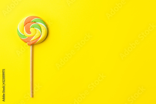 Colorful swirl lollipop on ...