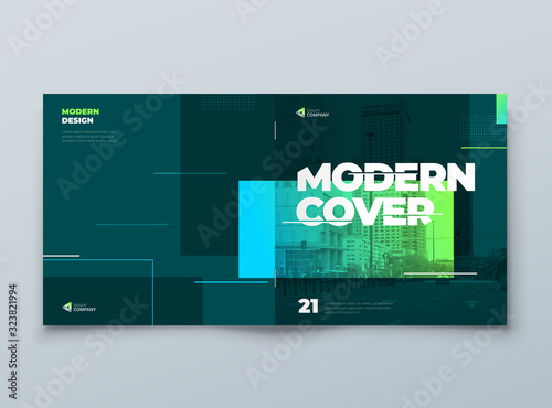 Square Brochure template layout design. Corporate business annual report, catalog, magazine, flyer mockup. Creative modern bright concept with square shapes