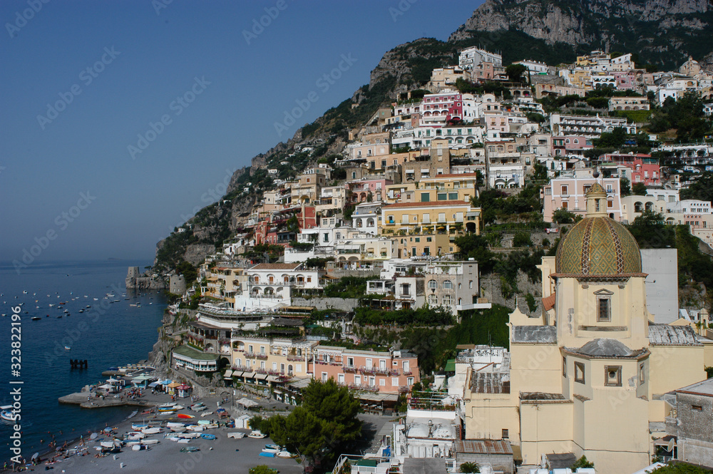 Village on a cliff, Positano Italy