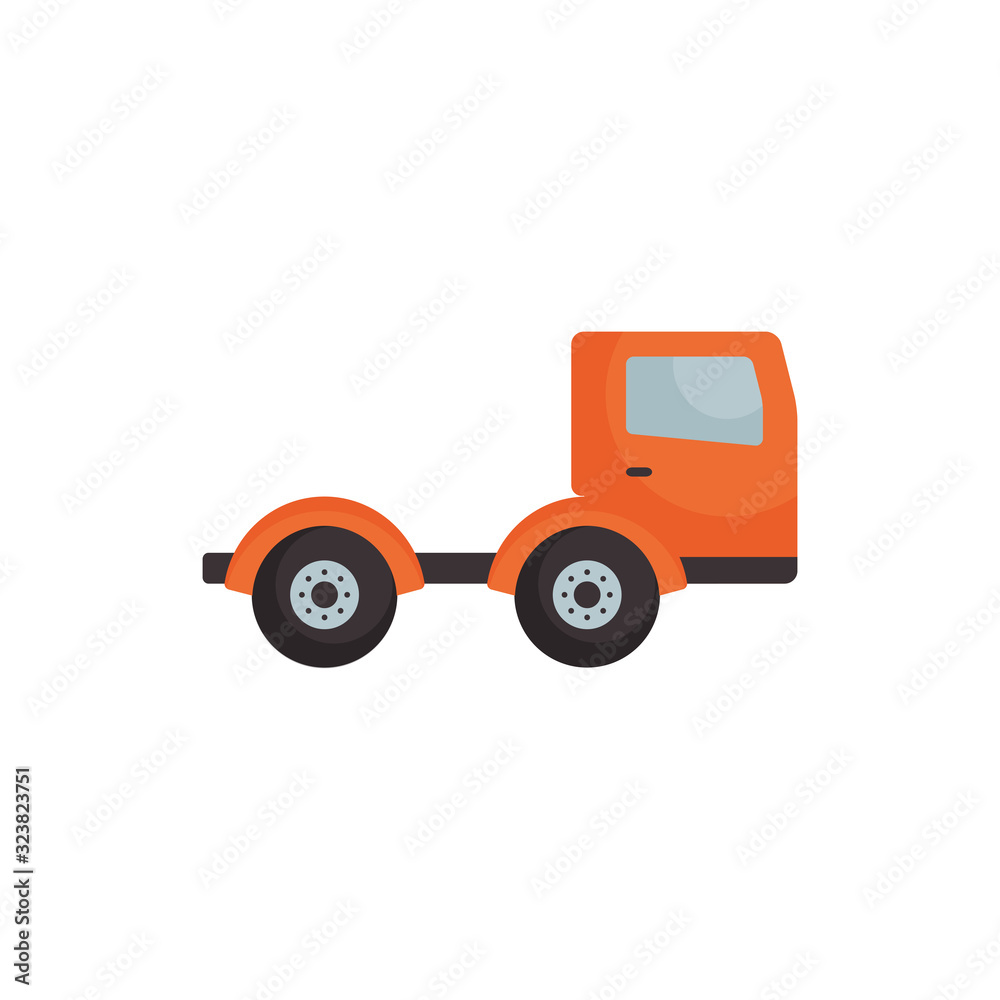 Isolated truck vehicle flat style icon vector design