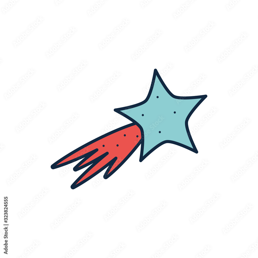 Isolated shooting line fill style icon vector design Isolated shooting line fill style icon vector design
