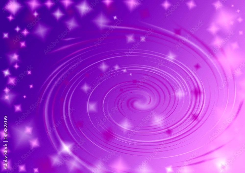 Abstract pink and lilac background, illustration of a starry sky with a milky way funnel Abstract pink and lilac background, illustration of a starry sky with a milky way funnel
