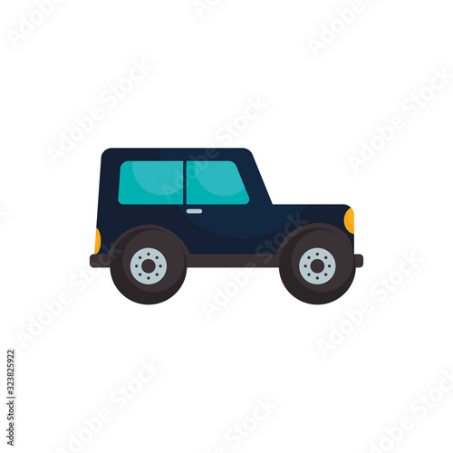 Isolated jeep car vehicle flat style icon vector design